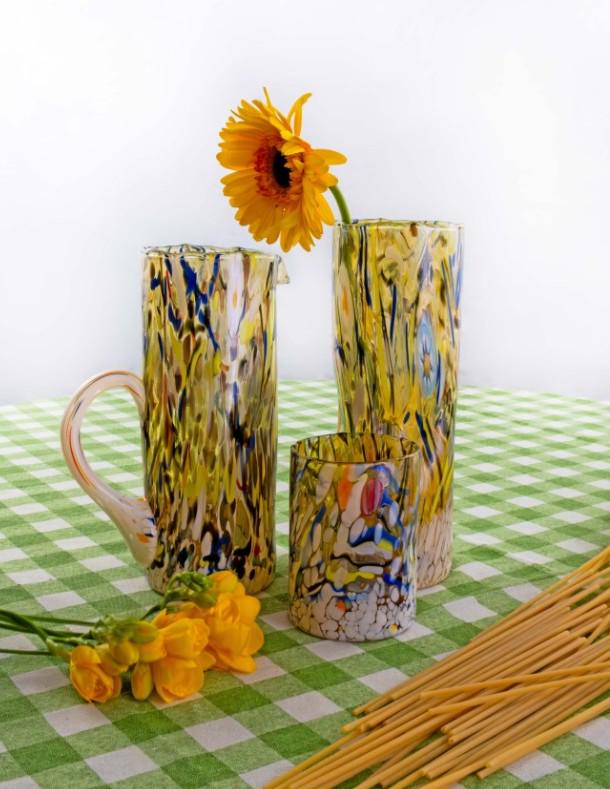 MurArt Bicchieri in vetro di Murano Collezione Decoro MG B1 Set 6 Bicchieri da 250 ml