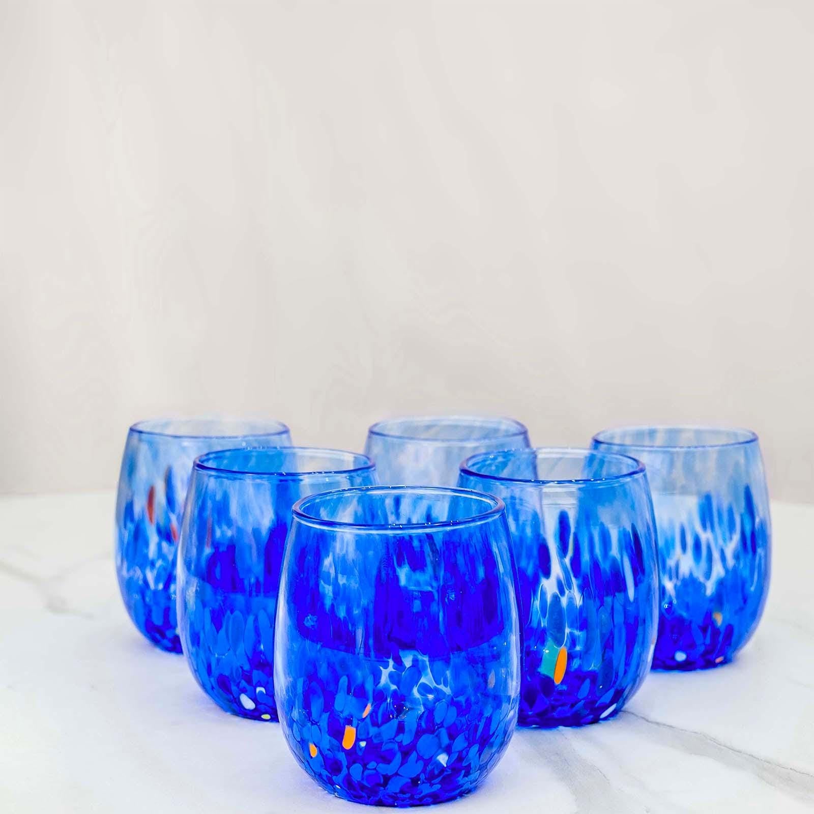 MurArt Bicchieri in vetro di Murano Collezione Elegance Set da 6 bicchieri da 400ml