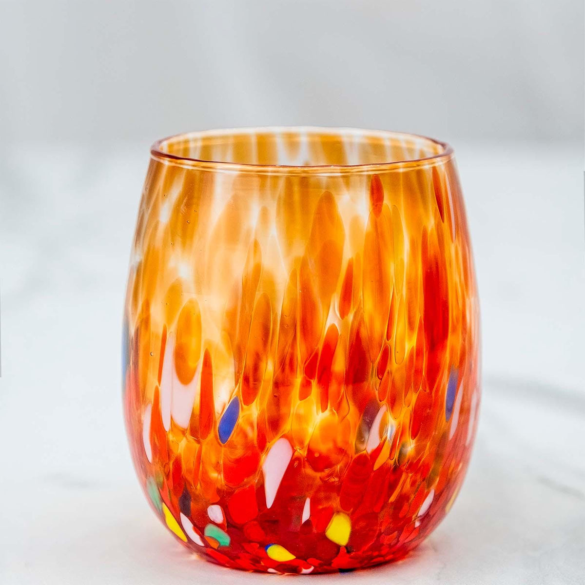 MurArt Bicchieri in vetro di Murano Collezione Elegance Set da 6 bicchieri da 400ml