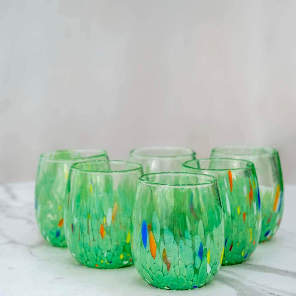 MurArt Bicchieri in vetro di Murano Collezione Elegance Set da 6 bicchieri da 400ml