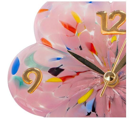 Murano Glass Table Clock | Certified Murano Glass | Made in Italy | Decorative Clock