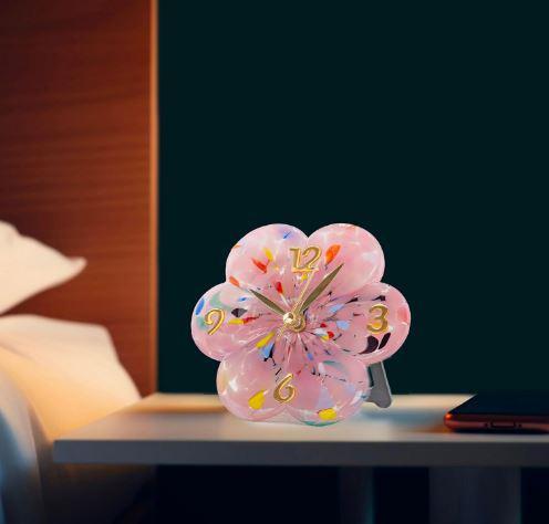 Murano Glass Table Clock | Certified Murano Glass | Made in Italy | Decorative Clock