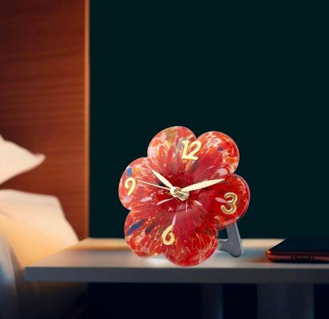 Murano Glass Table Clock | Certified Murano Glass | Made in Italy | Decorative Clock