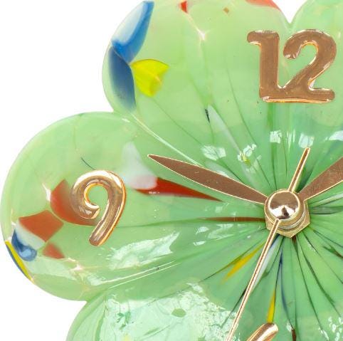 Murano Glass Table Clock | Certified Murano Glass | Made in Italy | Decorative Clock
