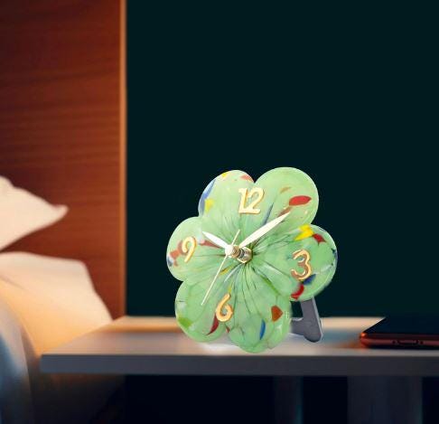 Murano Glass Table Clock | Certified Murano Glass | Made in Italy | Decorative Clock