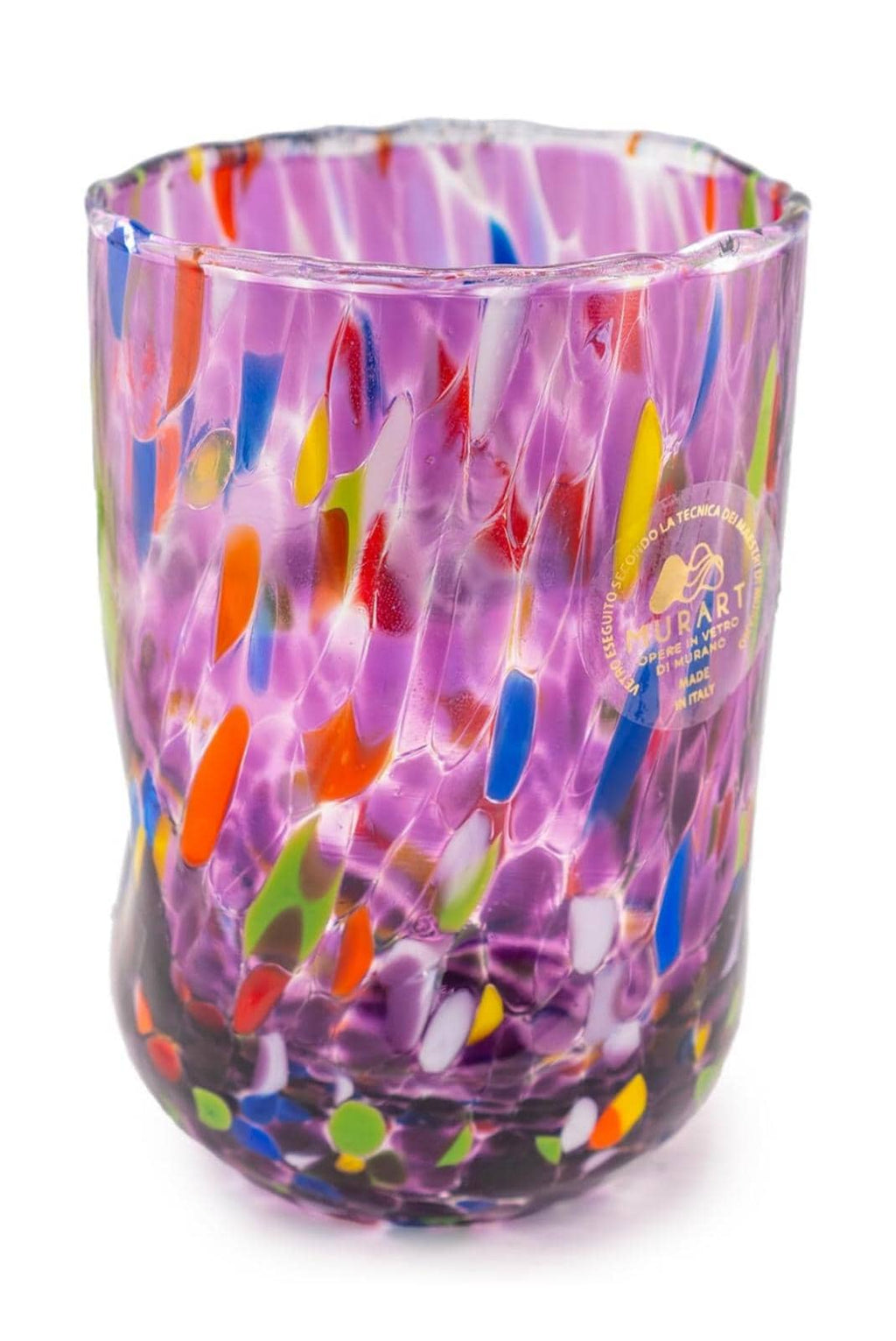 Murano Drinking Glass | Certified Murano Glass | Made in Italy | Water Glass | Collection Eleganza