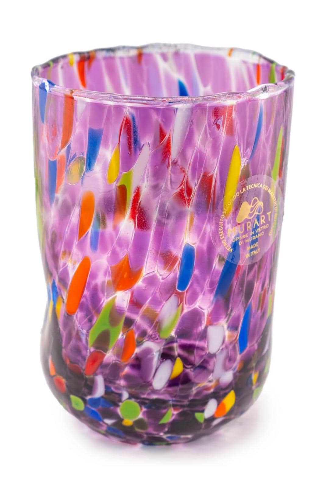 Murano Drinking Glass | Certified Murano Glass | Made in Italy | Water Glass | Collection Eleganza