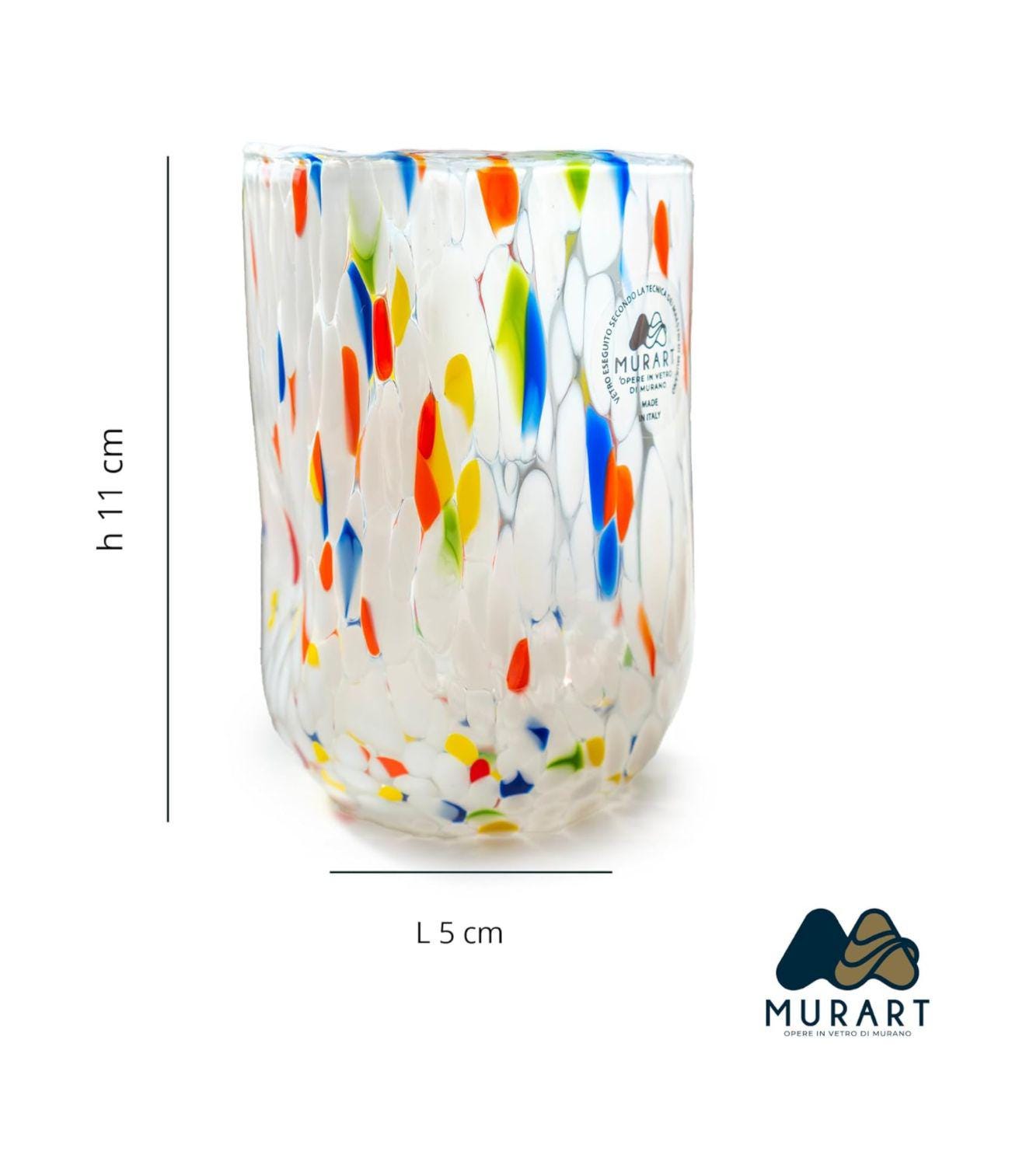 Murano Drinking Glass | Certified Murano Glass | Made in Italy | Water Glass | Collection Eleganza
