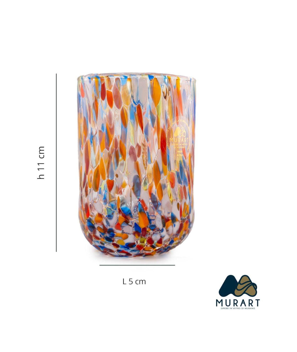 Murano Drinking Glass | Certified Murano Glass | Made in Italy | Water Glass | Collection Eleganza