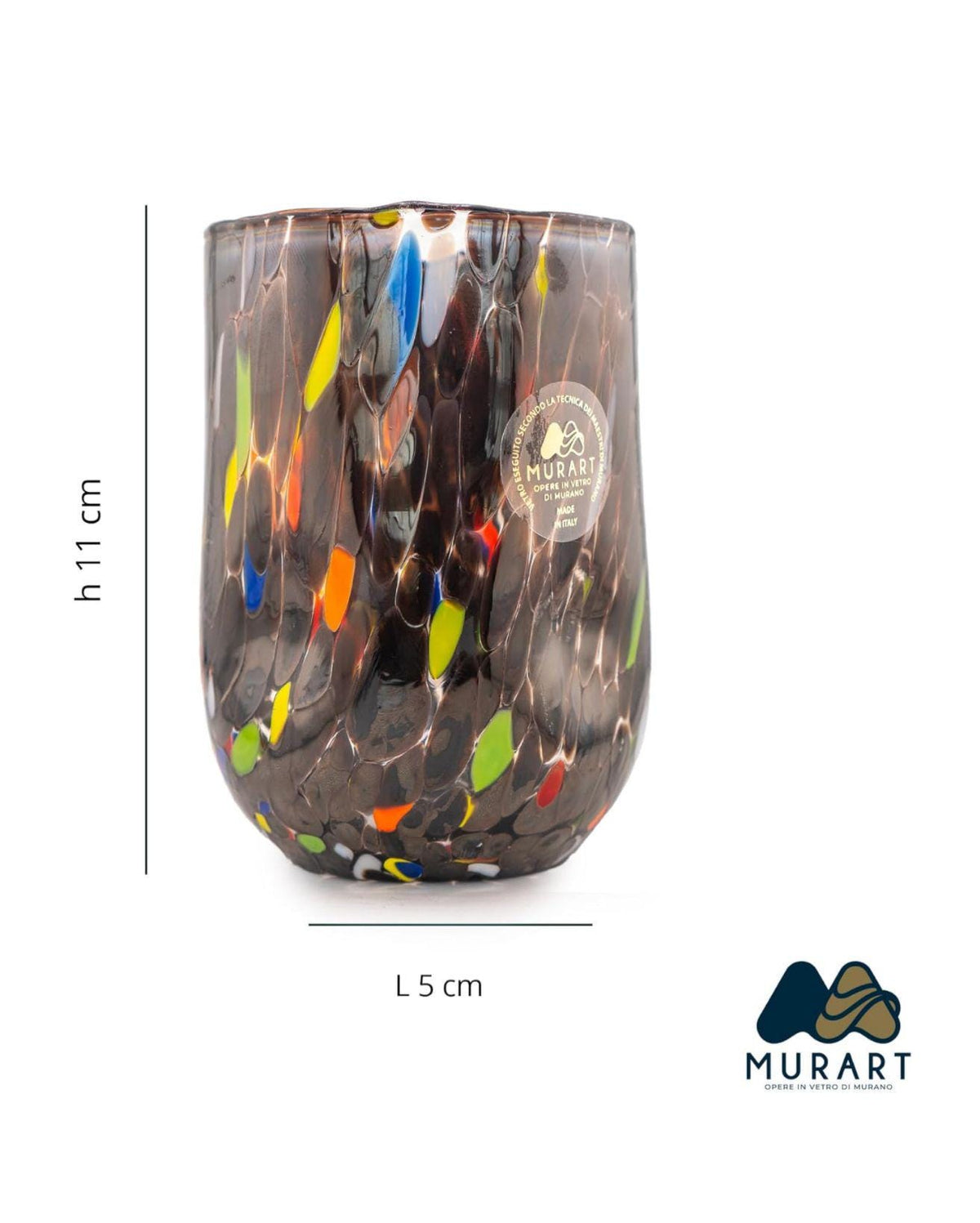 Murano Drinking Glass | Certified Murano Glass | Made in Italy | Water Glass | Collection Eleganza