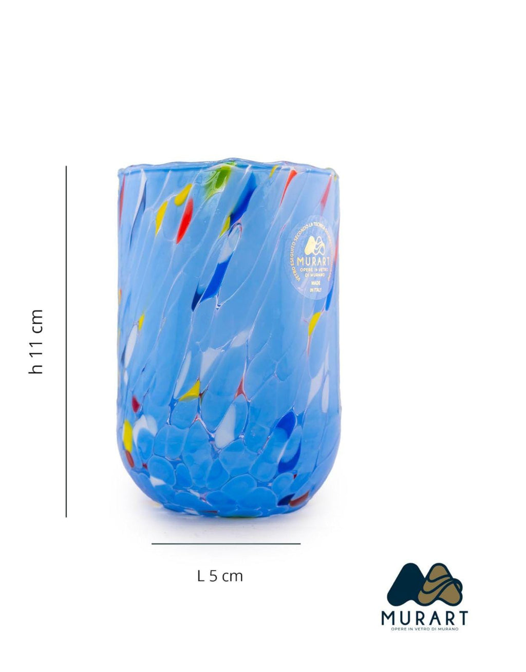 Murano Drinking Glass | Certified Murano Glass | Made in Italy | Water Glass | Collection Eleganza