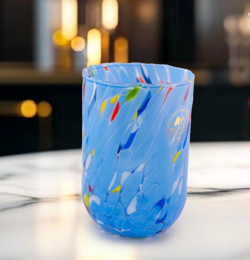 Murano Drinking Glass | Certified Murano Glass | Made in Italy | Water Glass | Collection Eleganza