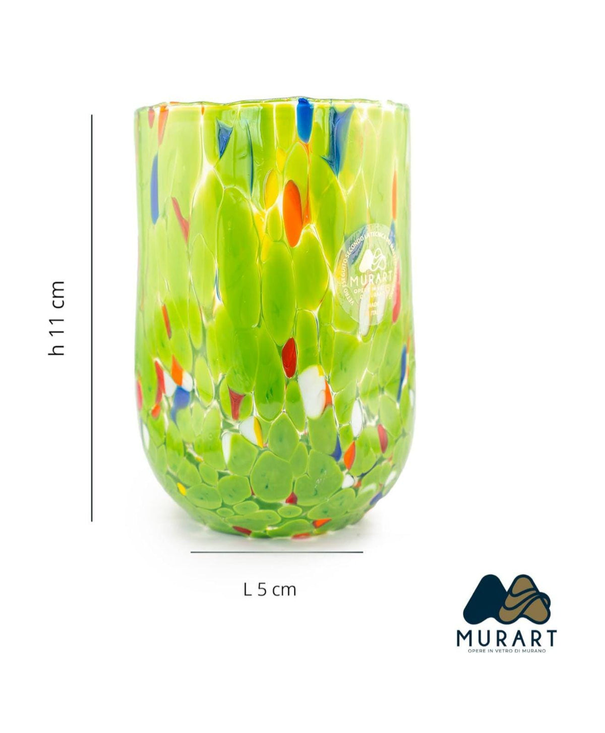 Murano Drinking Glass | Certified Murano Glass | Made in Italy | Water Glass | Collection Eleganza