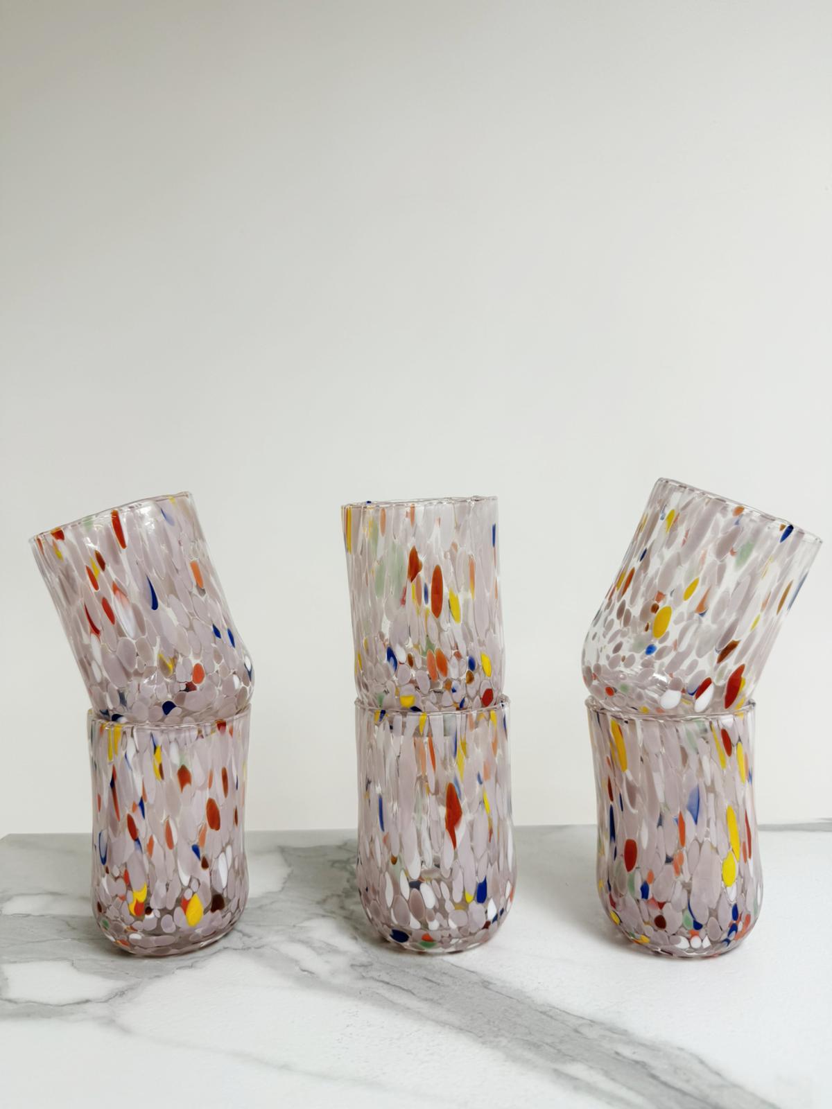 Murano Drinking Glass | Certified Murano Glass | Made in Italy | Water Glass | Collection Eleganza