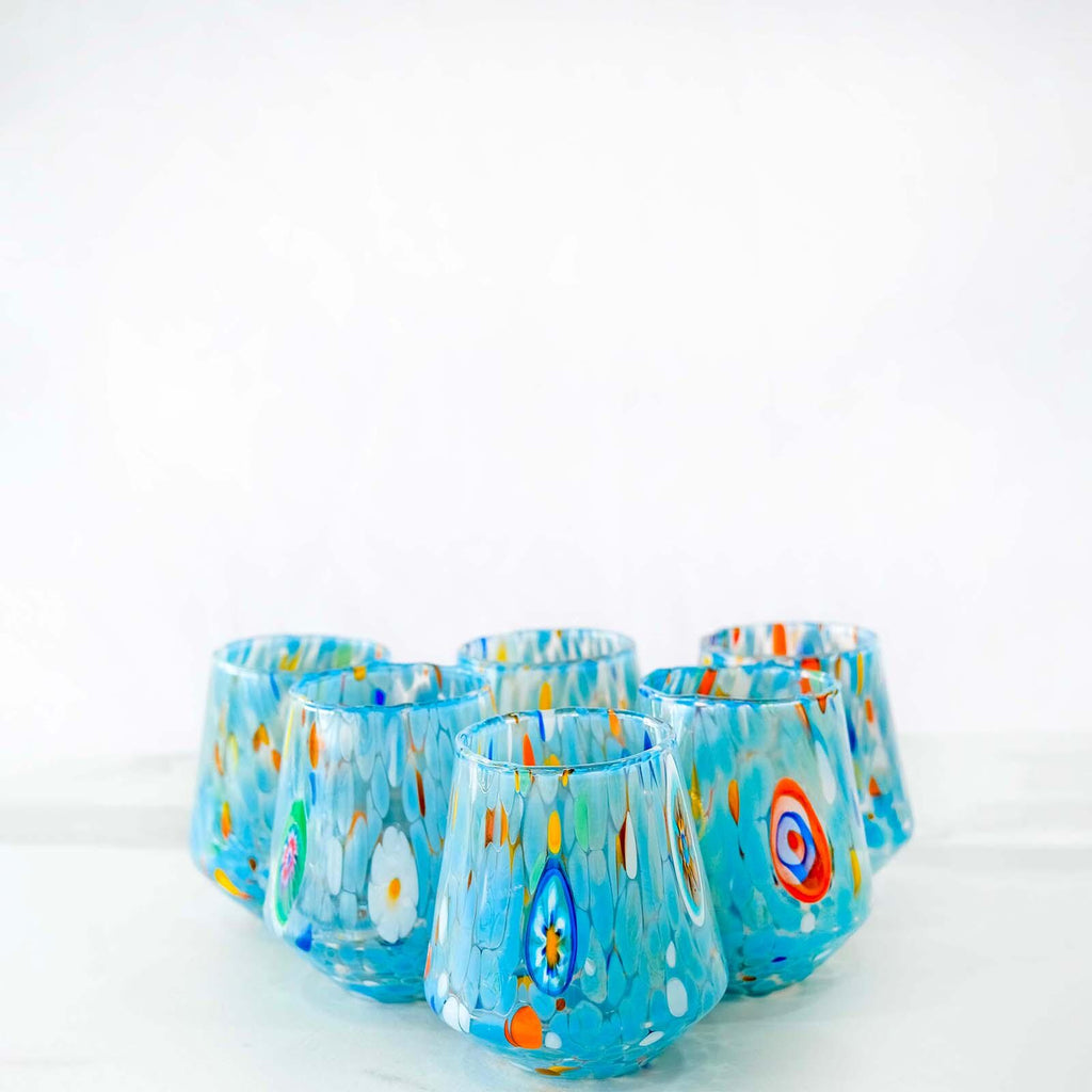 Murano Drinking Glass | Certified Murano Glass | Made in Italy | Water Glass | Collection B8