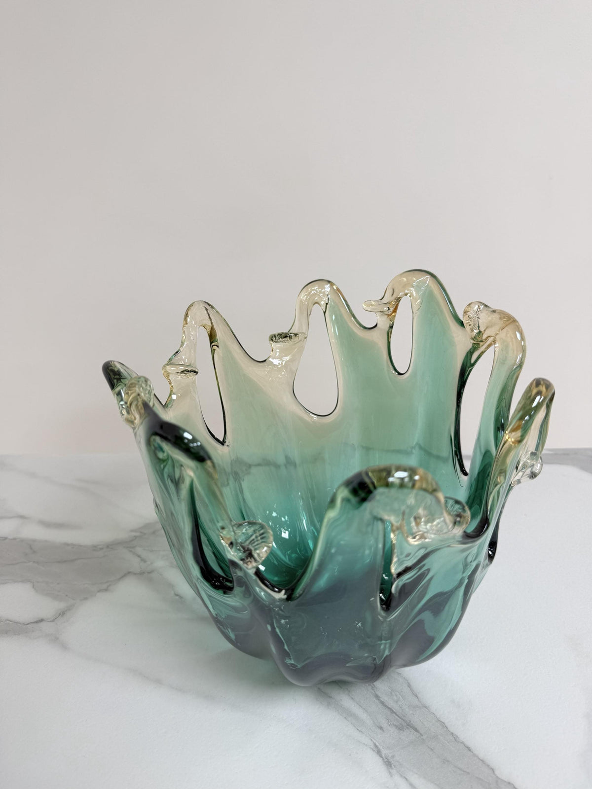 Murano Glass Centerpiece | Certified Murano Glass | Made in Italy | Table Decoration | Collection Polipo Pasta di Vetro Verde