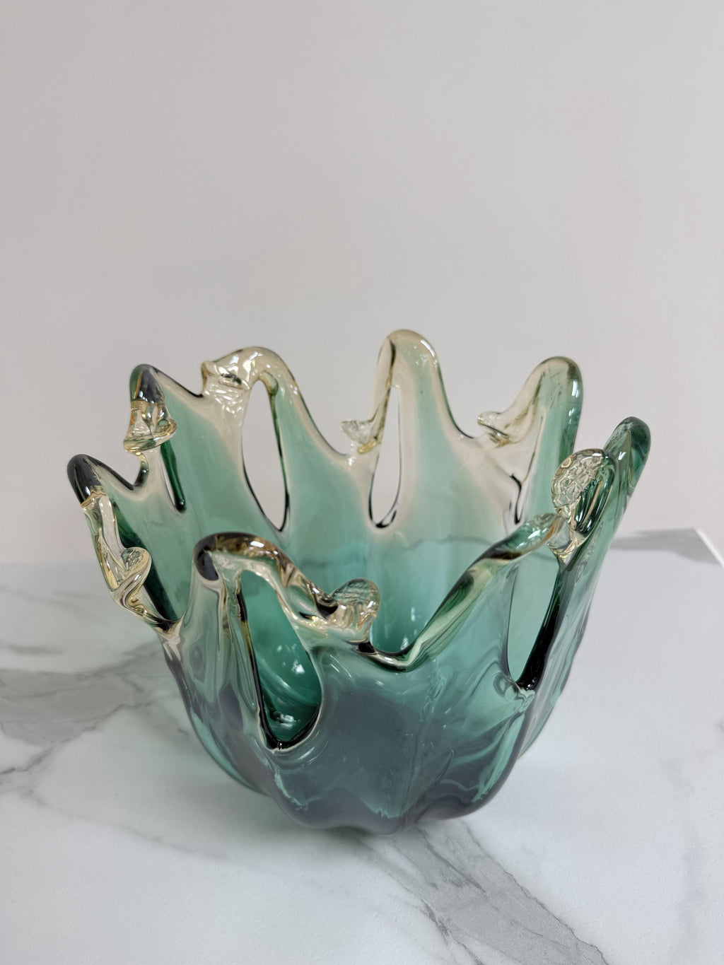 Murano Glass Centerpiece | Certified Murano Glass | Made in Italy | Table Decoration | Collection Polipo Pasta di Vetro Verde