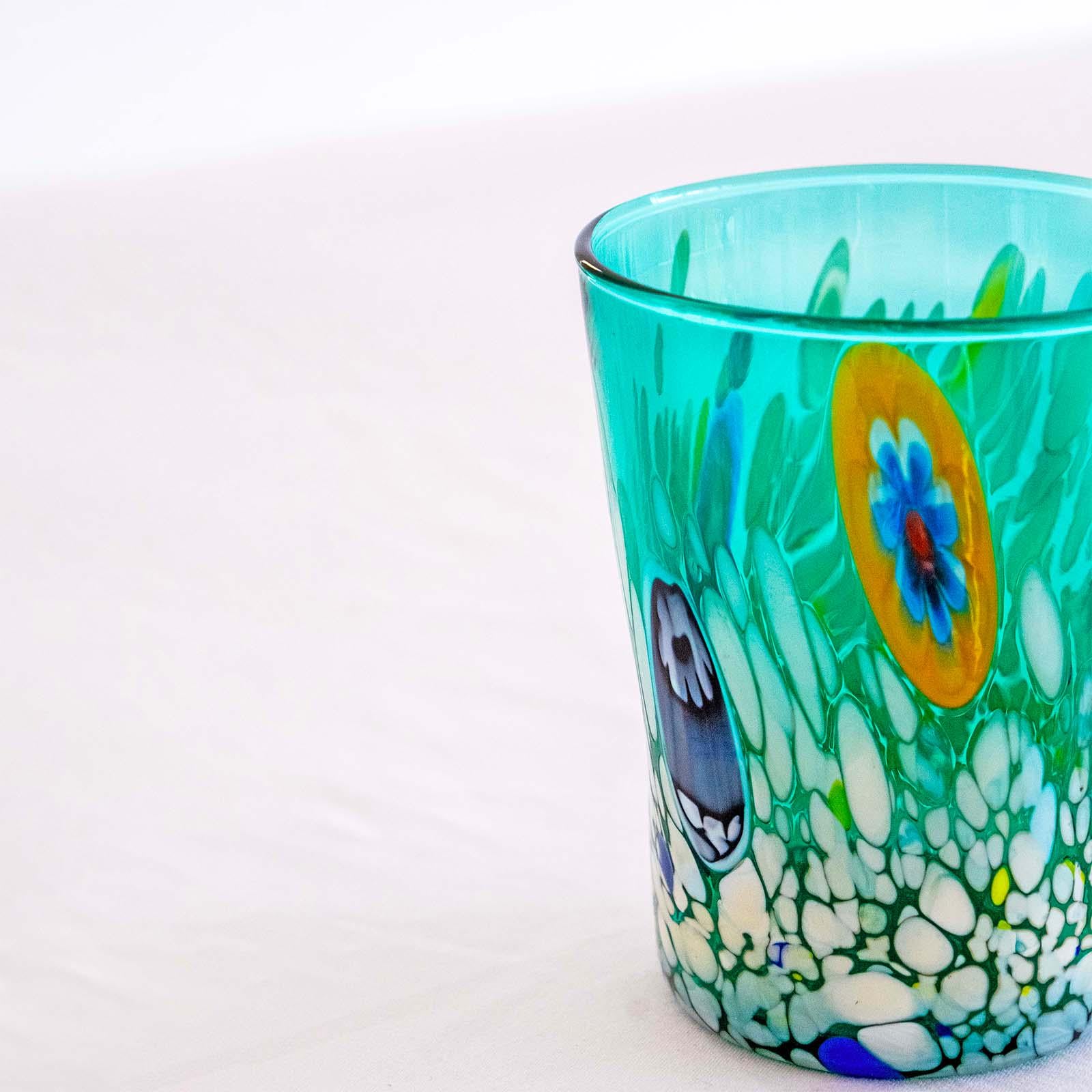 Murano Drinking Glass | Certified Murano Glass | Made in Italy | Water Glass | Collection Smeraldo B2