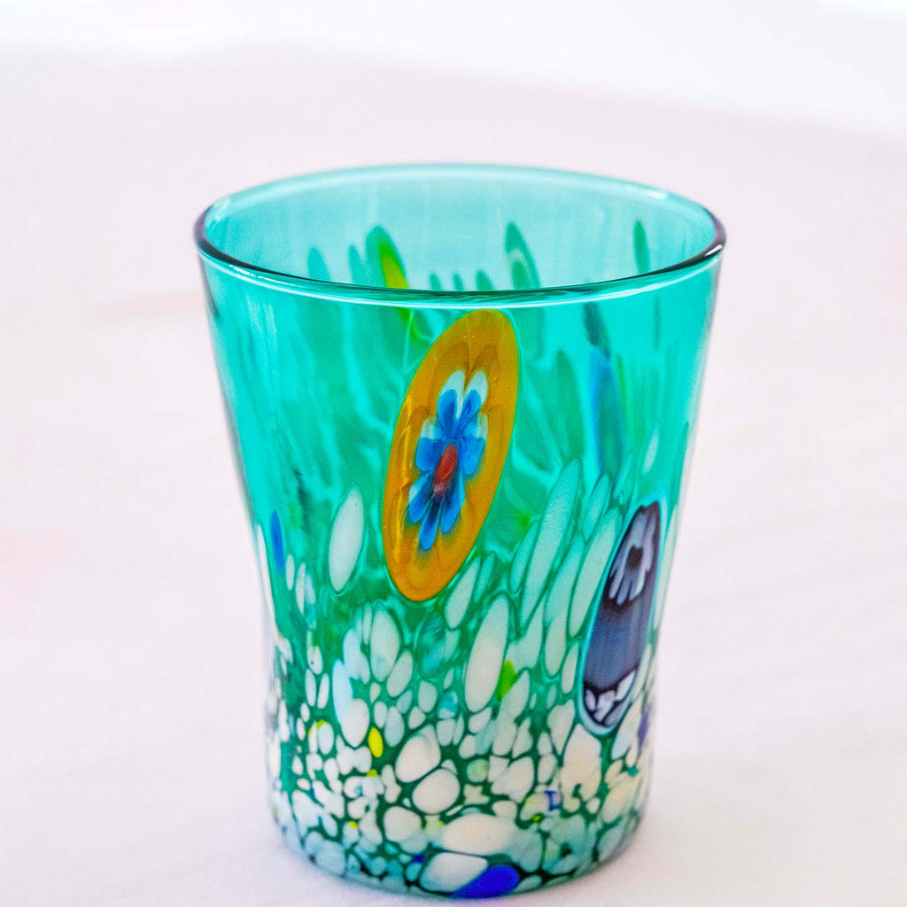 Murano Drinking Glass | Certified Murano Glass | Made in Italy | Water Glass | Collection Smeraldo B2