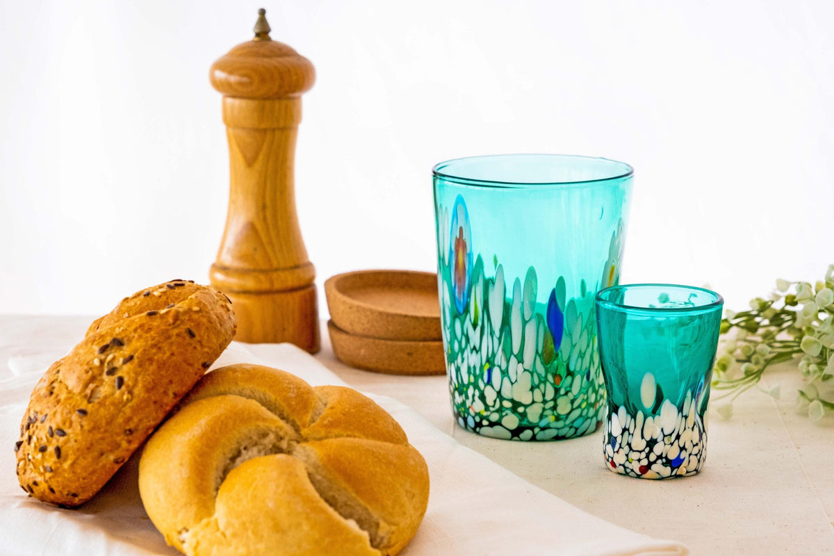 Murano Drinking Glass | Certified Murano Glass | Made in Italy | Water Glass | Collection Smeraldo B2