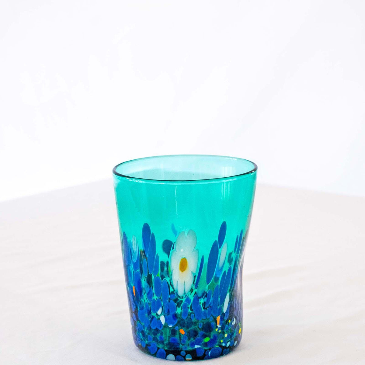 Murano Drinking Glass | Certified Murano Glass | Made in Italy | Water Glass | Collection Smeraldo B2