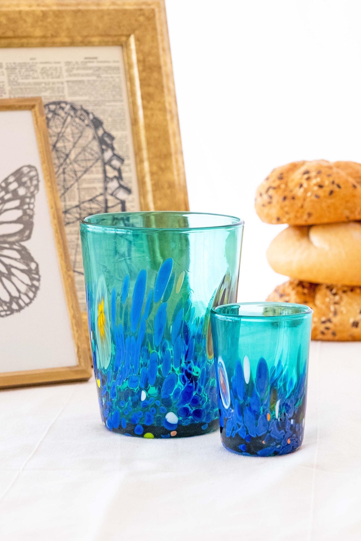 Murano Drinking Glass | Certified Murano Glass | Made in Italy | Water Glass | Collection Smeraldo B2