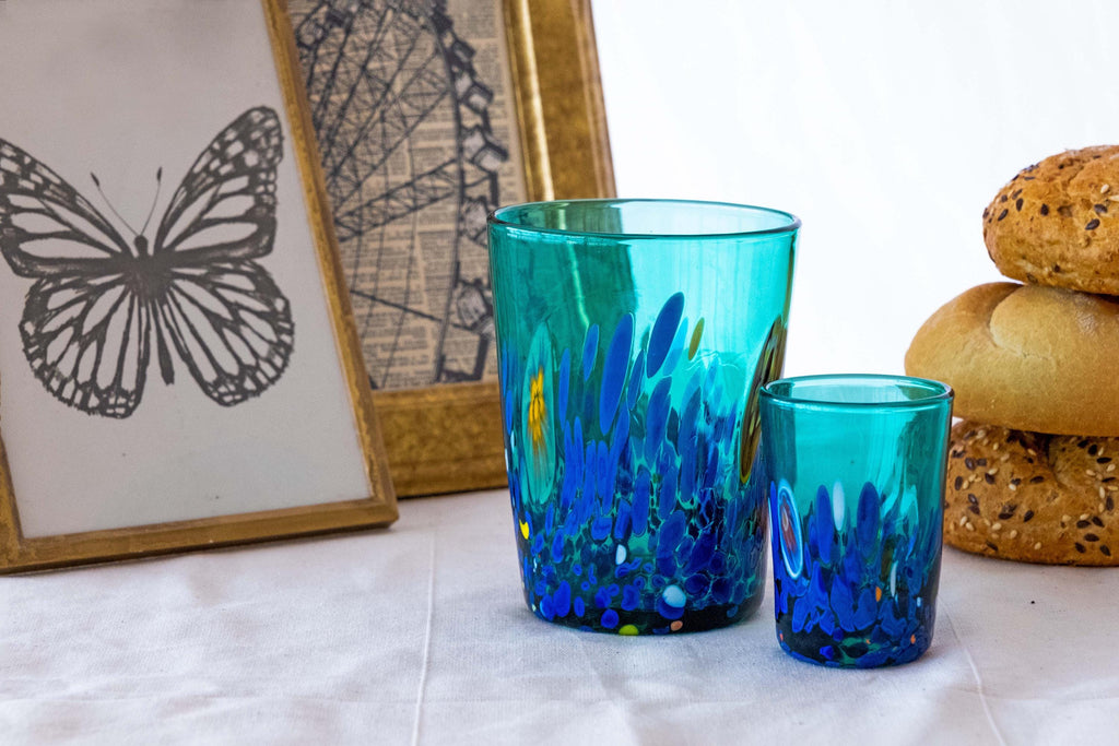 Murano Drinking Glass | Certified Murano Glass | Made in Italy | Water Glass | Collection Smeraldo B2