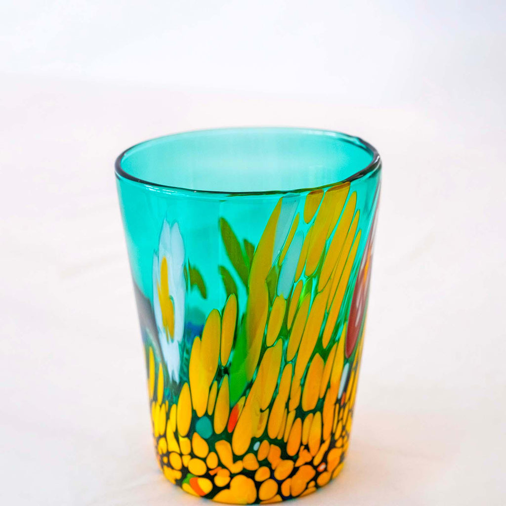 Murano Drinking Glass | Certified Murano Glass | Made in Italy | Water Glass | Collection Smeraldo B2