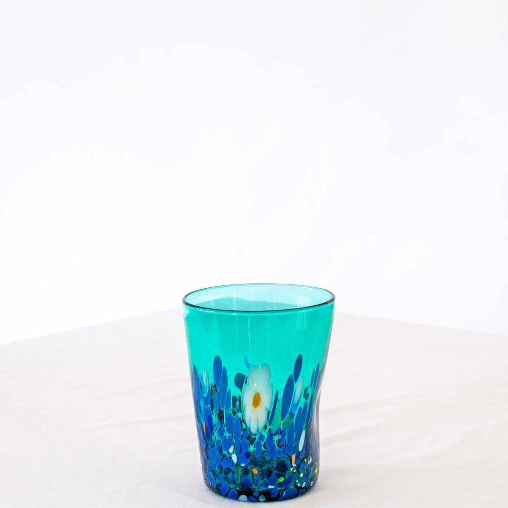 Murano Drinking Glass | Certified Murano Glass | Made in Italy | Water Glass | Collection Smeraldo B2