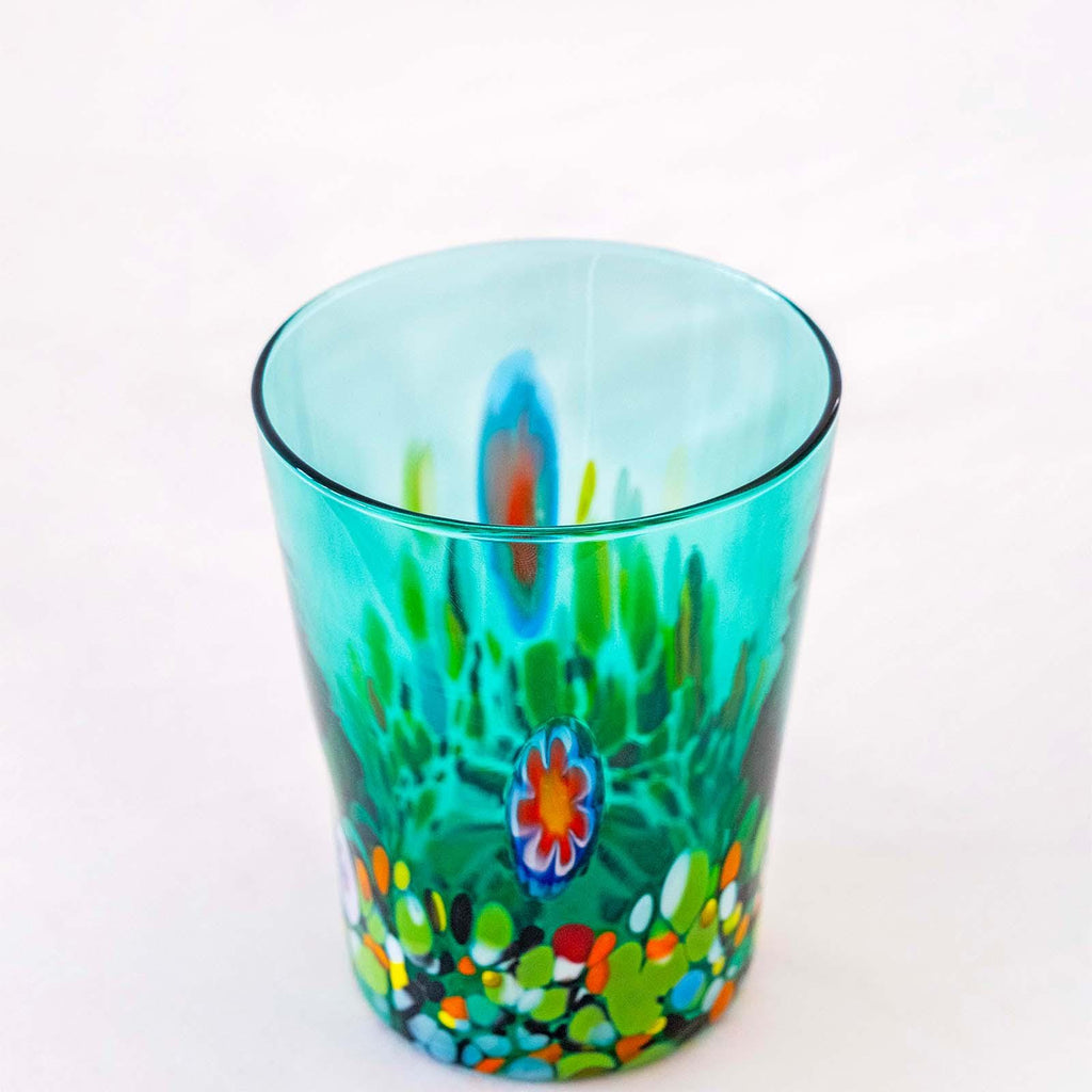 Murano Drinking Glass | Certified Murano Glass | Made in Italy | Water Glass | Collection Smeraldo B2