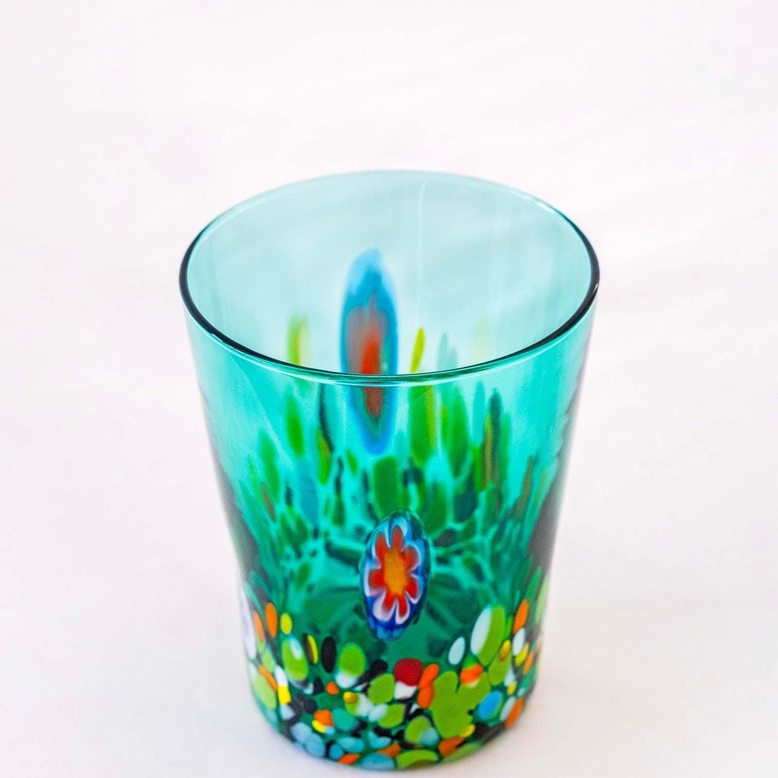 Murano Drinking Glass | Certified Murano Glass | Made in Italy | Water Glass | Collection Smeraldo B2