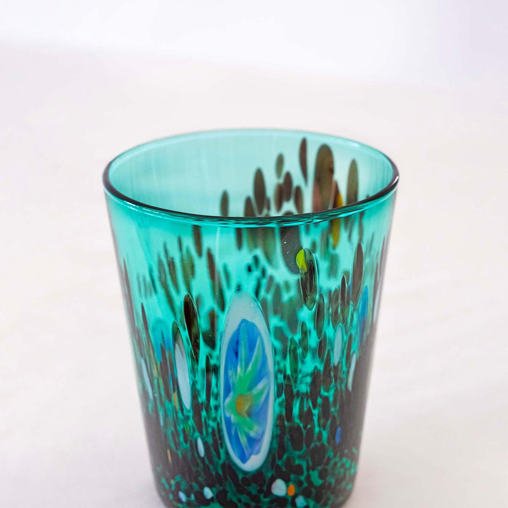 Murano Drinking Glass | Certified Murano Glass | Made in Italy | Water Glass | Collection Smeraldo B2