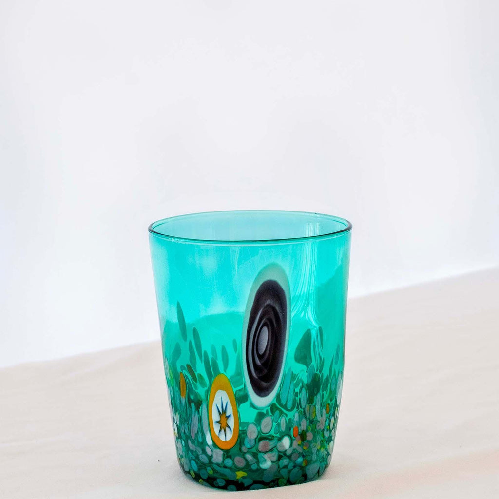 Murano Drinking Glass | Certified Murano Glass | Made in Italy | Water Glass | Collection Smeraldo B2