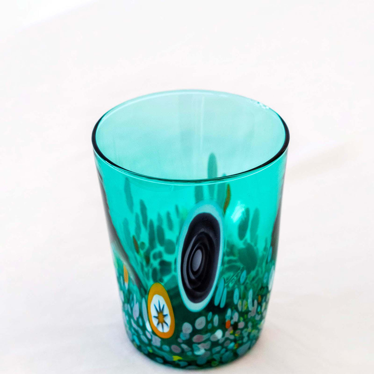 Murano Drinking Glass | Certified Murano Glass | Made in Italy | Water Glass | Collection Smeraldo B2