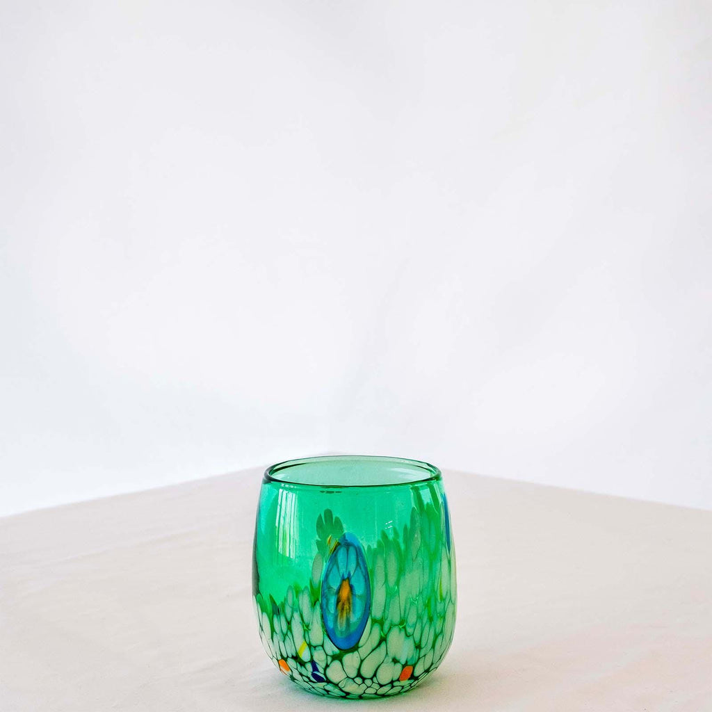 Murano Drinking Glass | Certified Murano Glass | Made in Italy | Water Glass | Collection Smeraldo B12