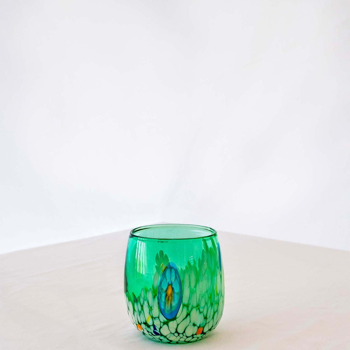 Murano Drinking Glass | Certified Murano Glass | Made in Italy | Water Glass | Collection Smeraldo B12