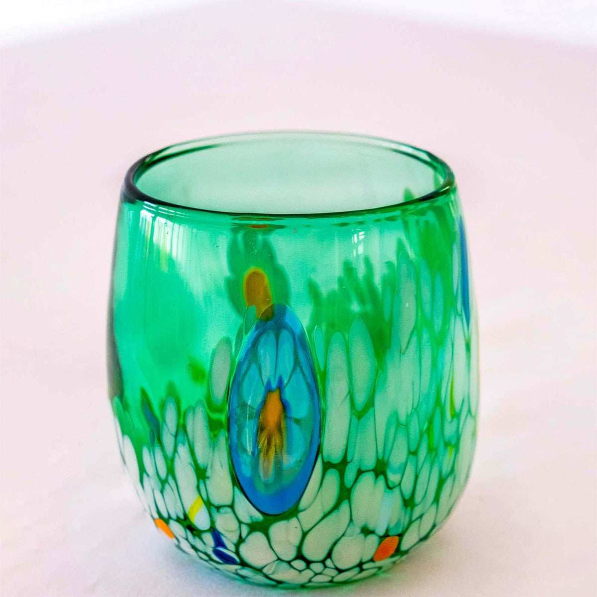 Murano Drinking Glass | Certified Murano Glass | Made in Italy | Water Glass | Collection Smeraldo B12