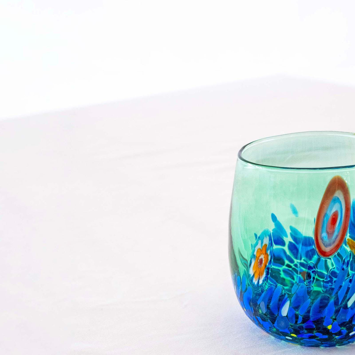 Murano Drinking Glass | Certified Murano Glass | Made in Italy | Water Glass | Collection Smeraldo B12