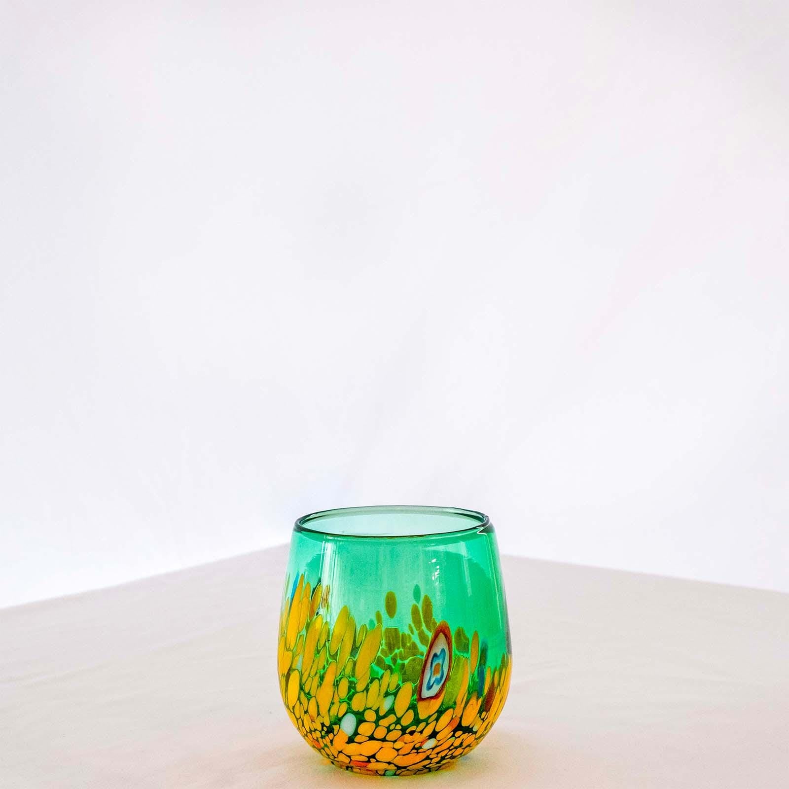 Murano Drinking Glass | Certified Murano Glass | Made in Italy | Water Glass | Collection Smeraldo B12