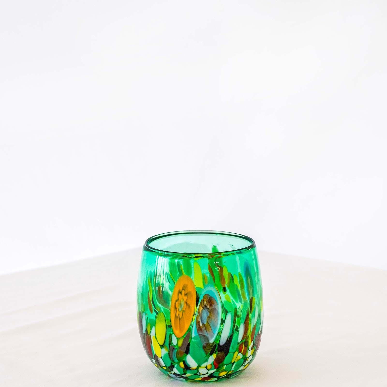 Murano Drinking Glass | Certified Murano Glass | Made in Italy | Water Glass | Collection Smeraldo B12