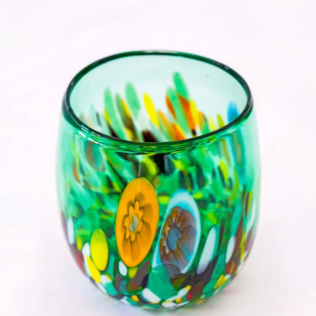 Murano Drinking Glass | Certified Murano Glass | Made in Italy | Water Glass | Collection Smeraldo B12