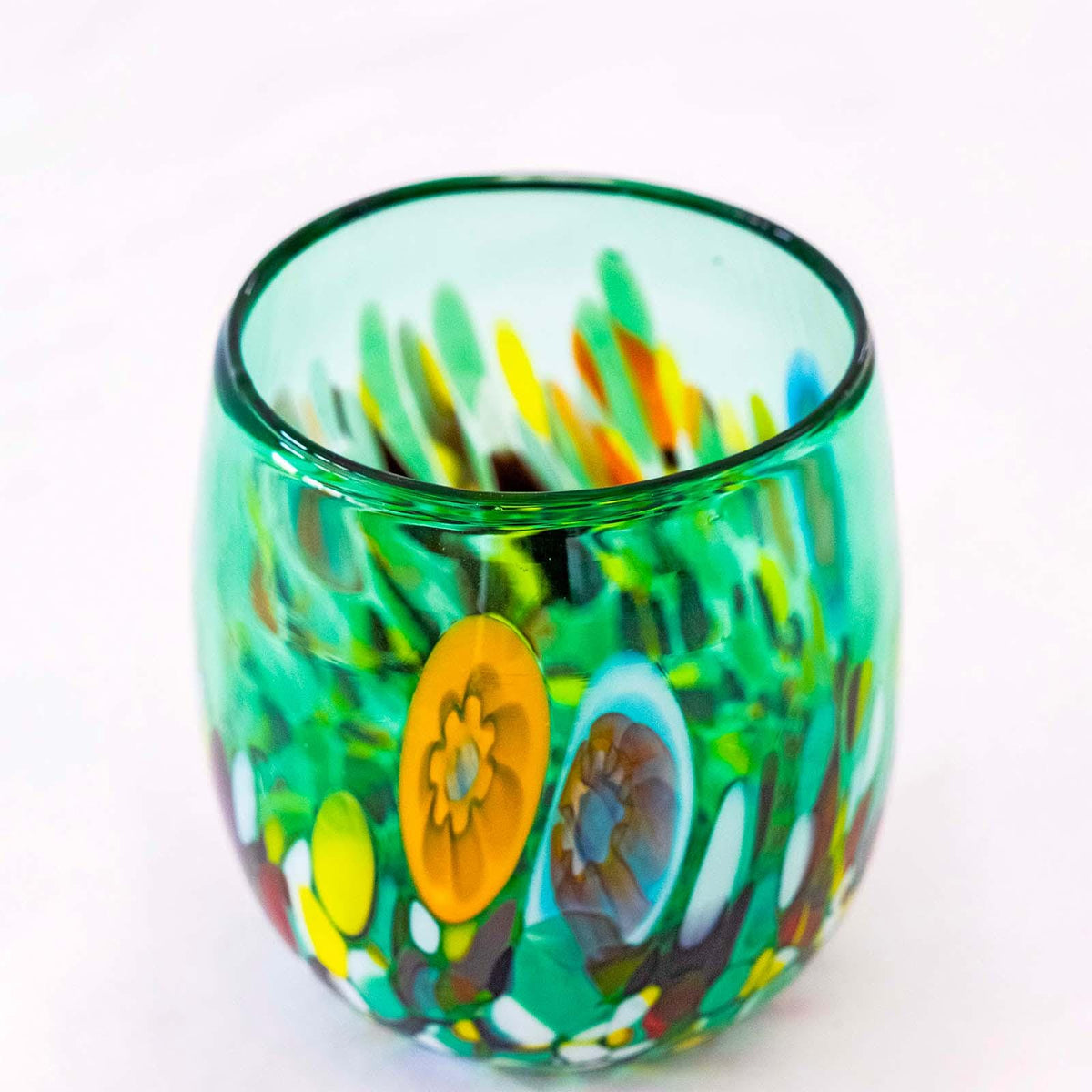 Murano Drinking Glass | Certified Murano Glass | Made in Italy | Water Glass | Collection Smeraldo B12