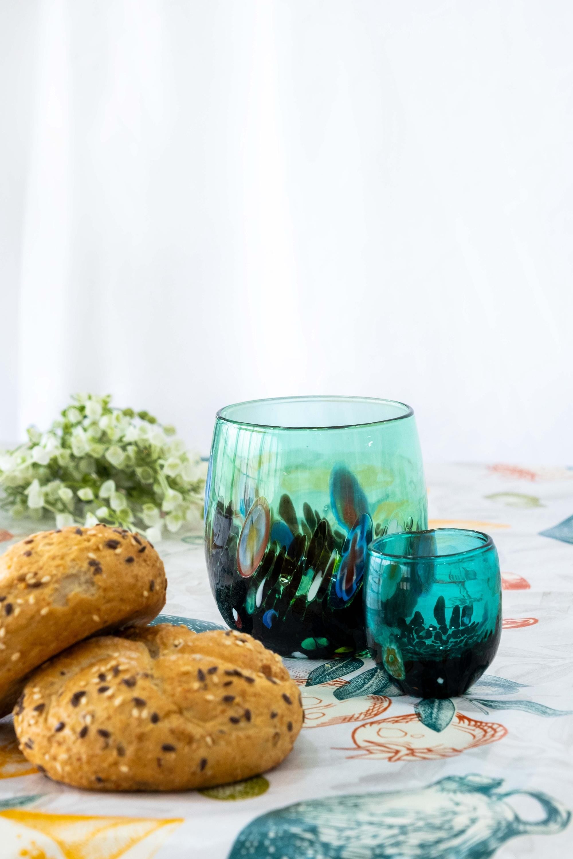 Murano Drinking Glass | Certified Murano Glass | Made in Italy | Water Glass | Collection Smeraldo B12