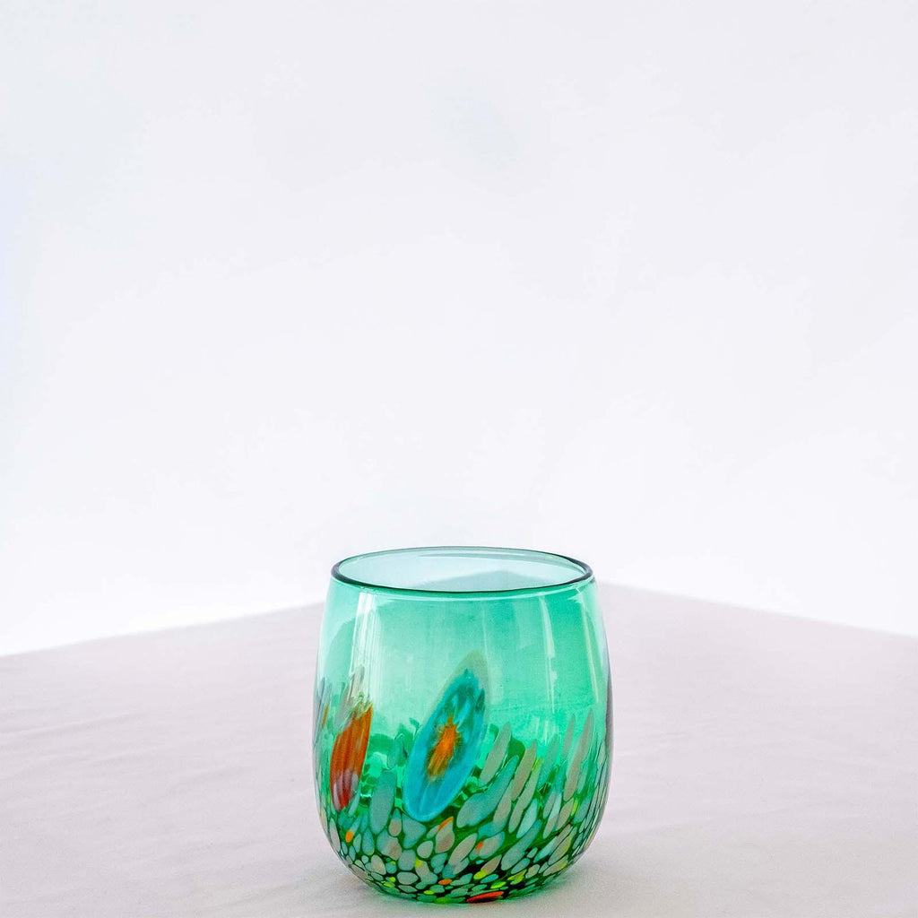 Murano Drinking Glass | Certified Murano Glass | Made in Italy | Water Glass | Collection Smeraldo B12