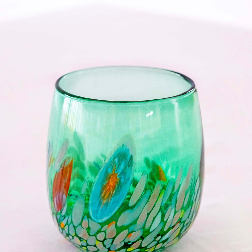 Murano Drinking Glass | Certified Murano Glass | Made in Italy | Water Glass | Collection Smeraldo B12