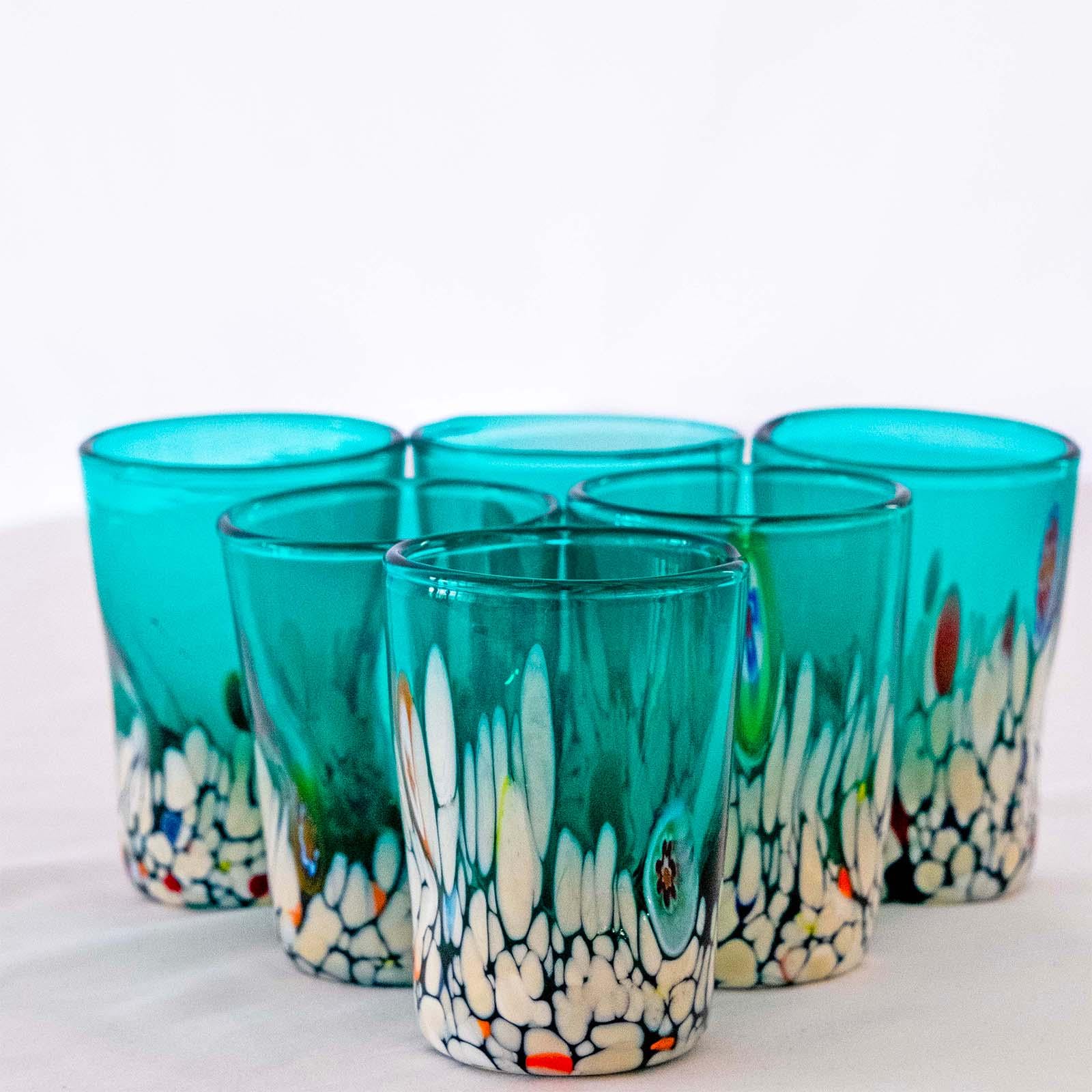 Murano Shot Glass | Certified Murano Glass | Made in Italy | Italian Liqueur Glass | Collection Smeraldo B2