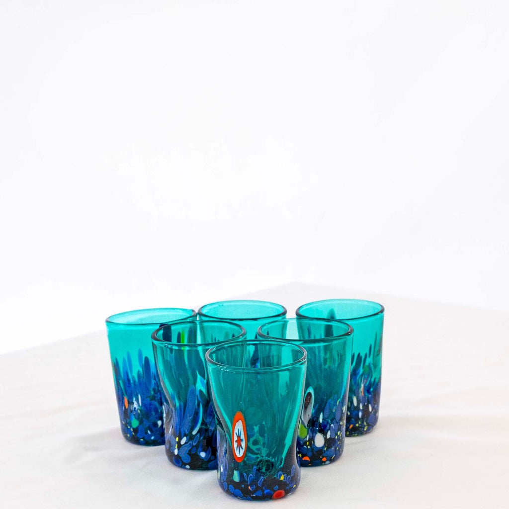 Murano Shot Glass | Certified Murano Glass | Made in Italy | Italian Liqueur Glass | Collection Smeraldo B2