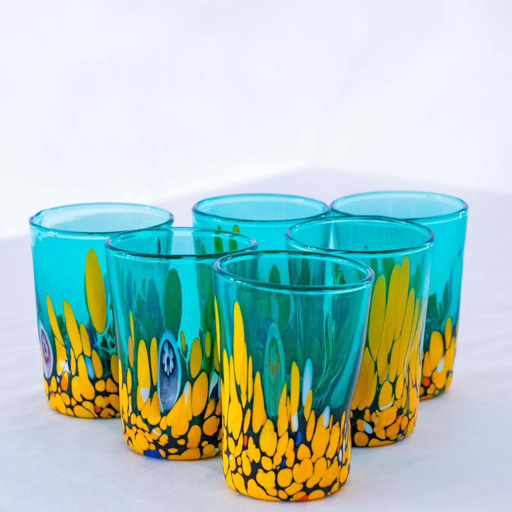 Murano Shot Glass | Certified Murano Glass | Made in Italy | Italian Liqueur Glass | Collection Smeraldo B2