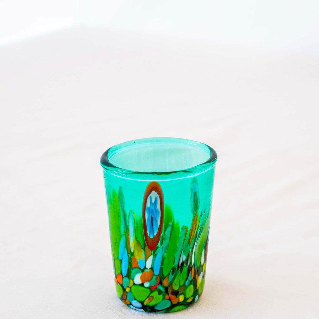Murano Shot Glass | Certified Murano Glass | Made in Italy | Italian Liqueur Glass | Collection Smeraldo B2