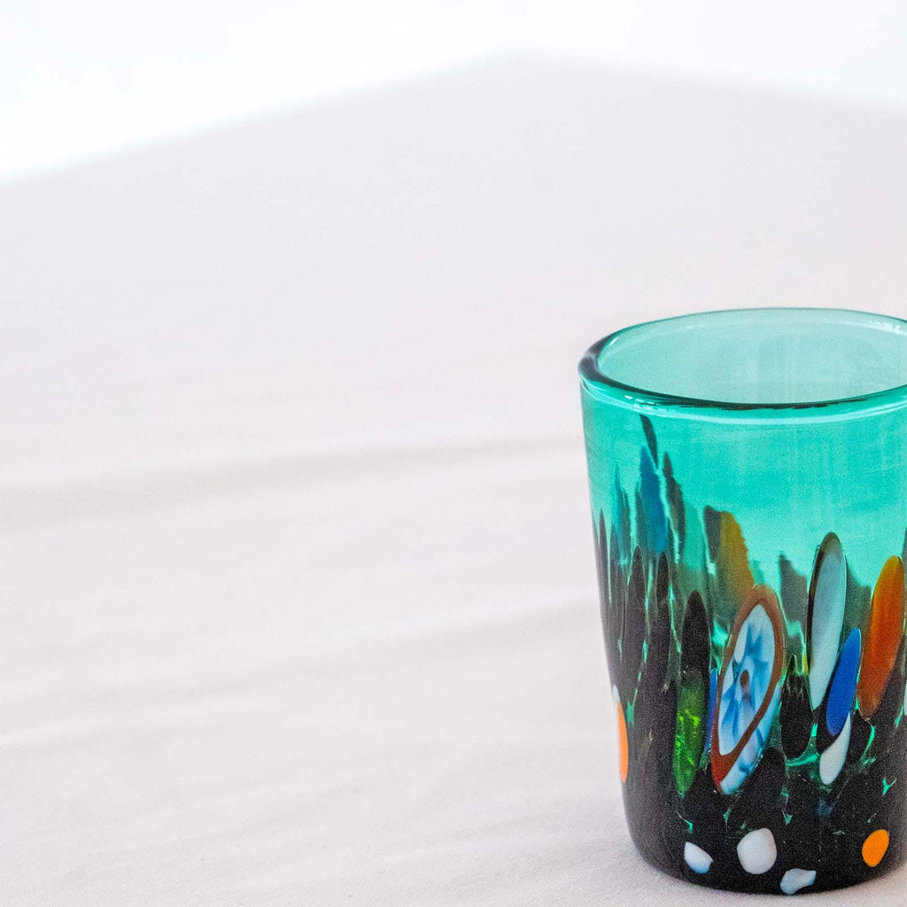 Murano Shot Glass | Certified Murano Glass | Made in Italy | Italian Liqueur Glass | Collection Smeraldo B2
